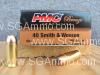 50 Round Box - 40 Cal 165 Grain Jacketed Hollow Point Ammo by PMC - 40B
